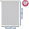 imageArm ampamp Hammer Fabric Shower Curtain with Waterproof Back 70 x 72 WhiteGrey