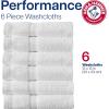 imageArm ampamp Hammer Performance Towel Washcloth Set 6 Piece WhiteWhite