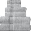 imageArm ampamp Hammer Quick Dry Bath Towel Set 6 Piece Light GreyLight Grey