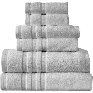 imageArm ampamp Hammer Performance Bath Towel Set 6 Piece Light GreyLight Grey