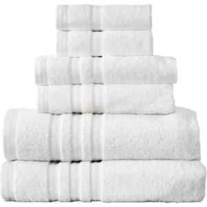 imageArm ampamp Hammer Performance Bath Towel Set 6 Piece Light GreyWhite