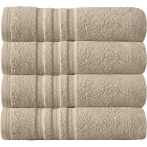 imageArm ampamp Hammer Performance Bath Towels 4 Piece WhiteKhaki