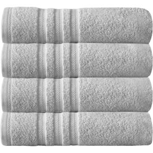 imageArm ampamp Hammer Performance Bath Towels 4 Piece WhiteLight Grey