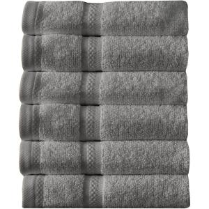 imageArm ampamp Hammer Performance Towel Washcloth Set 6 Piece WhiteGrey