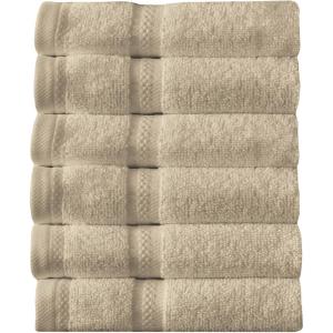 imageArm ampamp Hammer Performance Towel Washcloth Set 6 Piece WhiteKhaki