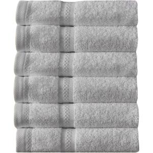 imageArm ampamp Hammer Performance Towel Washcloth Set 6 Piece WhiteLight Grey
