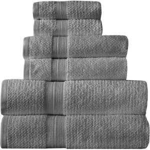 imageArm ampamp Hammer Quick Dry Bath Towel Set 6 Piece Light GreyGrey