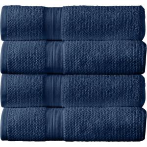 imageArm ampamp Hammer Quick Dry Bath Towels 4 Piece WhiteDark Blue