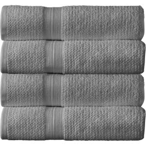 imageArm ampamp Hammer Quick Dry Bath Towels 4 Piece WhiteGrey
