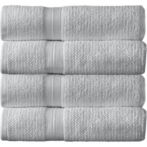 imageArm ampamp Hammer Quick Dry Bath Towels 4 Piece WhiteLight Grey