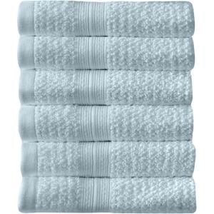 imageArm ampamp Hammer Quick Dry Washcloth Set 6 Piece WhiteLight Blue