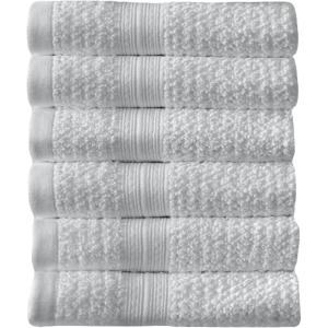 imageArm ampamp Hammer Quick Dry Washcloth Set 6 Piece WhiteLight Grey