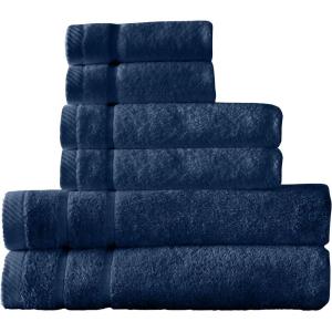 imageArm ampamp Hammer Super Soft Bath Towel Set 6 Piece KhakiDark Blue