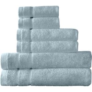 imageArm ampamp Hammer Super Soft Bath Towel Set 6 Piece KhakiLight Blue