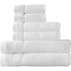 imageArm ampamp Hammer Super Soft Bath Towel Set 6 Piece KhakiWhite