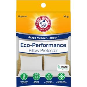 imageArm ampamp Hammer Eco Performance Zippered Pillow Protector with Tencel 2Pack StandardQueenKing