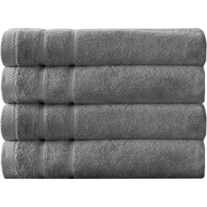 imageArm ampamp Hammer Super Soft Bath Towels 4 Piece Dark BlueGrey