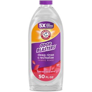 imageARM ampamp HAMMER Odor Blasters Deep Rinse and Revitalize Fabric Rinse Laundry Additive Eliminates Sweat and Musty Odors Fresh Escape Scent 50 fl oz