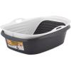 imageArm ampamp Hammer Rimmed Cat Litter Box with High Sides and Microban Made in USAPearl White Dark Gray