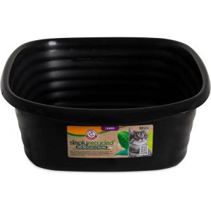 imageArm ampamp Hammer Rimmed Cat Litter Box with High Sides and Microban Made in USABlack