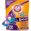 imageARM ampamp HAMMER Plus OxiClean With Odor Blasters Laundry Detergent 5IN1 Power Paks 72 Ct