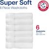 image:imageArm amp Hammer Super Soft Washcloths 6 Piece Light BlueLight Grey