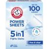 image:imageARM amp HAMMER Power Sheets Laundry Detergent Fresh Breeze Scent Dissolves in All Wash Temps Lightweight and TravelReady 60ct Up to 120 Small LoadsFragrance Free