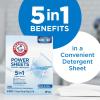 image:imageARM amp HAMMER Power Sheets Laundry Detergent Fresh Breeze Scent Dissolves in All Wash Temps Lightweight and TravelReady 60ct Up to 120 Small LoadsFragrance Free