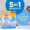 image:imageARM amp HAMMER Power Sheets Laundry Detergent Fresh Breeze Scent Dissolves in All Wash Temps Lightweight and TravelReady 60ct Up to 120 Small LoadsFresh Linen
