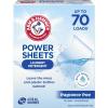 image:imageARM amp HAMMER Power Sheets Laundry Detergent Fresh Breeze Scent Dissolves in All Wash Temps Lightweight and TravelReady 60ct Up to 120 Small LoadsFragrance Free
