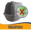 image:imageArm amp Hammer Jumbo Hooded Wave Enclosed Cat Litter Box with Microban Made in USA