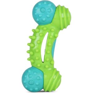 image:imageARM amp HAMMER for Pets Nubbies TriBone Dog Dental Toy Best Dog Chew Toy for Moderate Chewers Dog Dental Toy Helps Reduce Plaque amp Tartar Peanut Butter Flavor Baking Soda Pack of 24Blue  Green