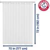image:imageArm amp Hammer Waterproof Quick Drying Shower Liner Lightweight Design 70 x 72 FrostedClear