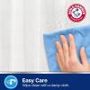 image:imageArm amp Hammer Waterproof Quick Drying Shower Liner Medium Weight Design 70 x 72 ClearClear