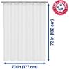 image:imageArm amp Hammer Waterproof Quick Drying Shower Liner Medium Weight Design 70 x 72 ClearFrosted