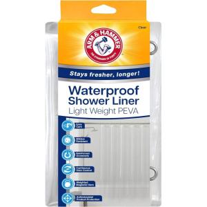 image:imageArm amp Hammer Waterproof Quick Drying Shower Liner Lightweight Design 70 x 72 FrostedClear