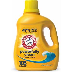 image:imageARM amp HAMMER Liquid Laundry Detergent Powerfully Clean Clean Burst Scent More Loads 205 Loads 205 Fl OzClean Burst