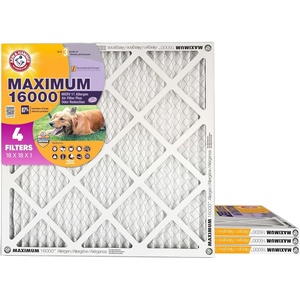 image:imageArm amp Hammer 20x30x1 Air Filter 4Pack  Merv 11  Maximum Allergen amp Odor Reduction  Contains Pure Baking Soda  Electrostatic  HVAC AC Furnace  Made in USA  Actual Size 1975 x 2975 x 07518x18x1