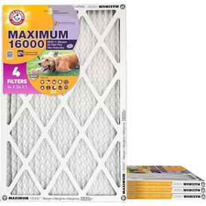 image:imageArm amp Hammer 20x30x1 Air Filter 4Pack  Merv 11  Maximum Allergen amp Odor Reduction  Contains Pure Baking Soda  Electrostatic  HVAC AC Furnace  Made in USA  Actual Size 1975 x 2975 x 075138 x 238 x 08