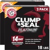 image:imageARM amp Hammer Clump amp Seal Platinum Cat Litter MultiCat Clumping Litter Forms RockHard Clumps Powerful Odor Eliminators with Baking Soda 14Day Odor Control 18 lbs Pack of 218 lbs Pack of 2