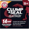 image:imageARM amp Hammer Clump amp Seal Platinum Cat Litter MultiCat Clumping Litter Forms RockHard Clumps Powerful Odor Eliminators with Baking Soda 14Day Odor Control 18 lbs Pack of 218 lbs